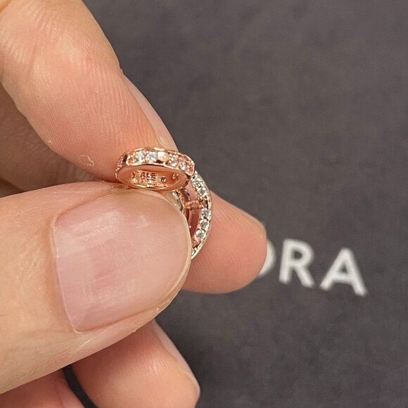 Pandora Planet Saturn Double Dangle Charm Exclusive Asia Charm - Picture 4 of 5